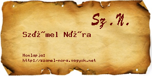 Számel Nóra névjegykártya
